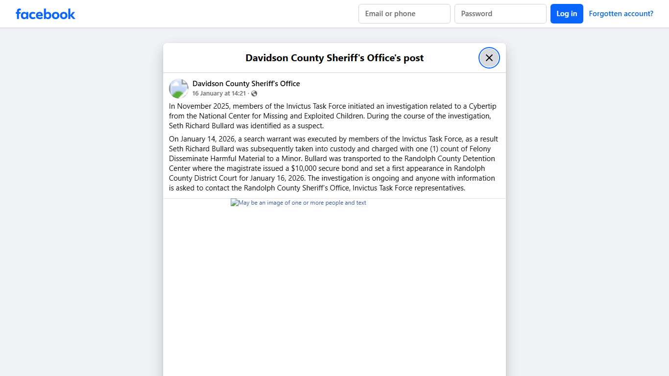 In November 2025,... - Davidson County Sheriff's Office Facebook