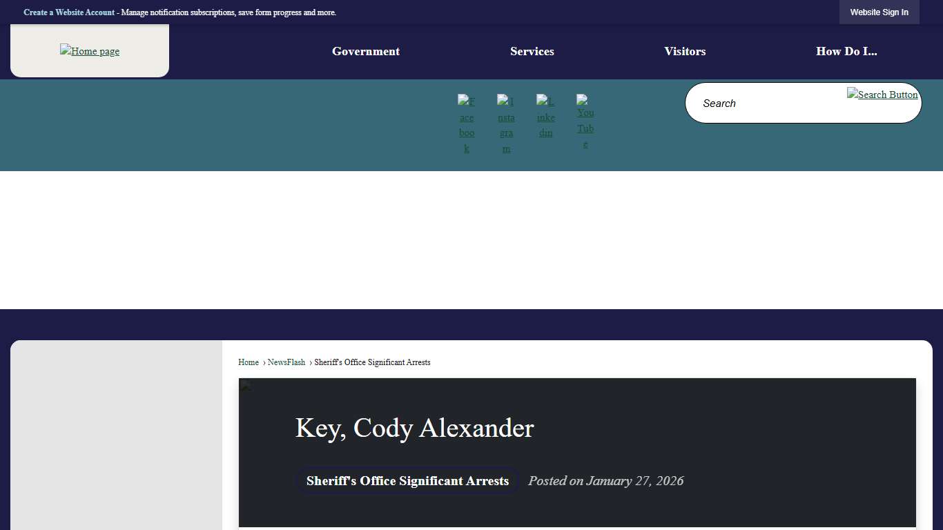 Key, Cody Alexander • Randolph County, NC